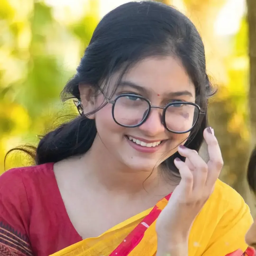 Modern woman updating her online status